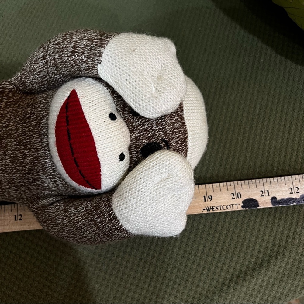 Maxx The Sock Monkey Stuffed Animal Plush Knit 2011 See No Evil Heathered Brown - Picture 6 of 6